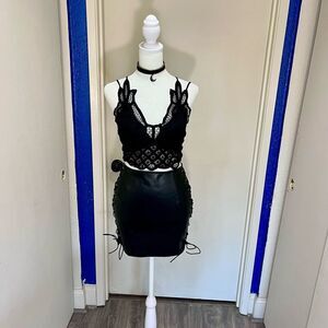 Handmade Velvet Moon Pendant Choker - Adjustable 11-15 inches